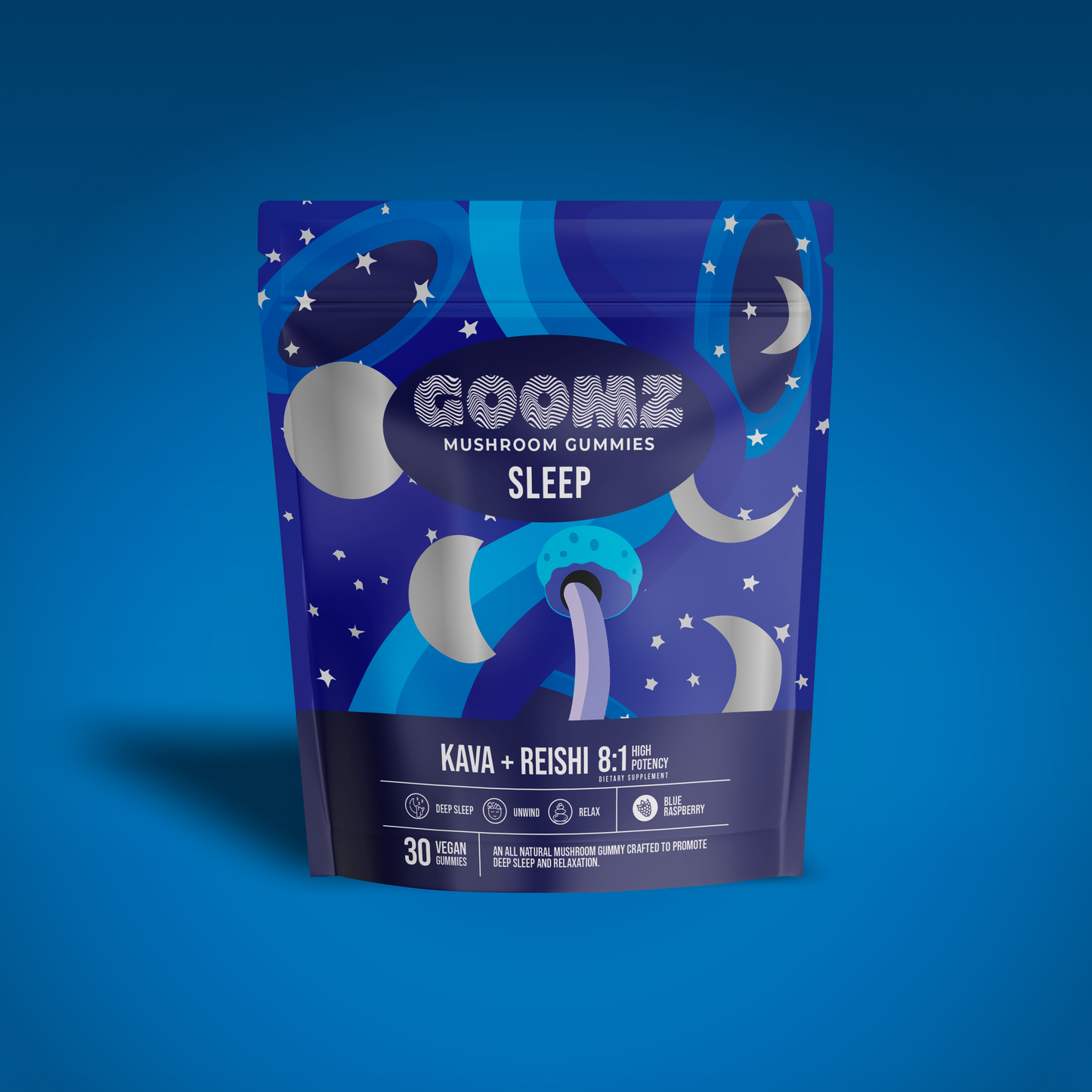 GOOMZ Functional Mushroom Sleep Gummies With Kava & Magnesium- 15 Count
